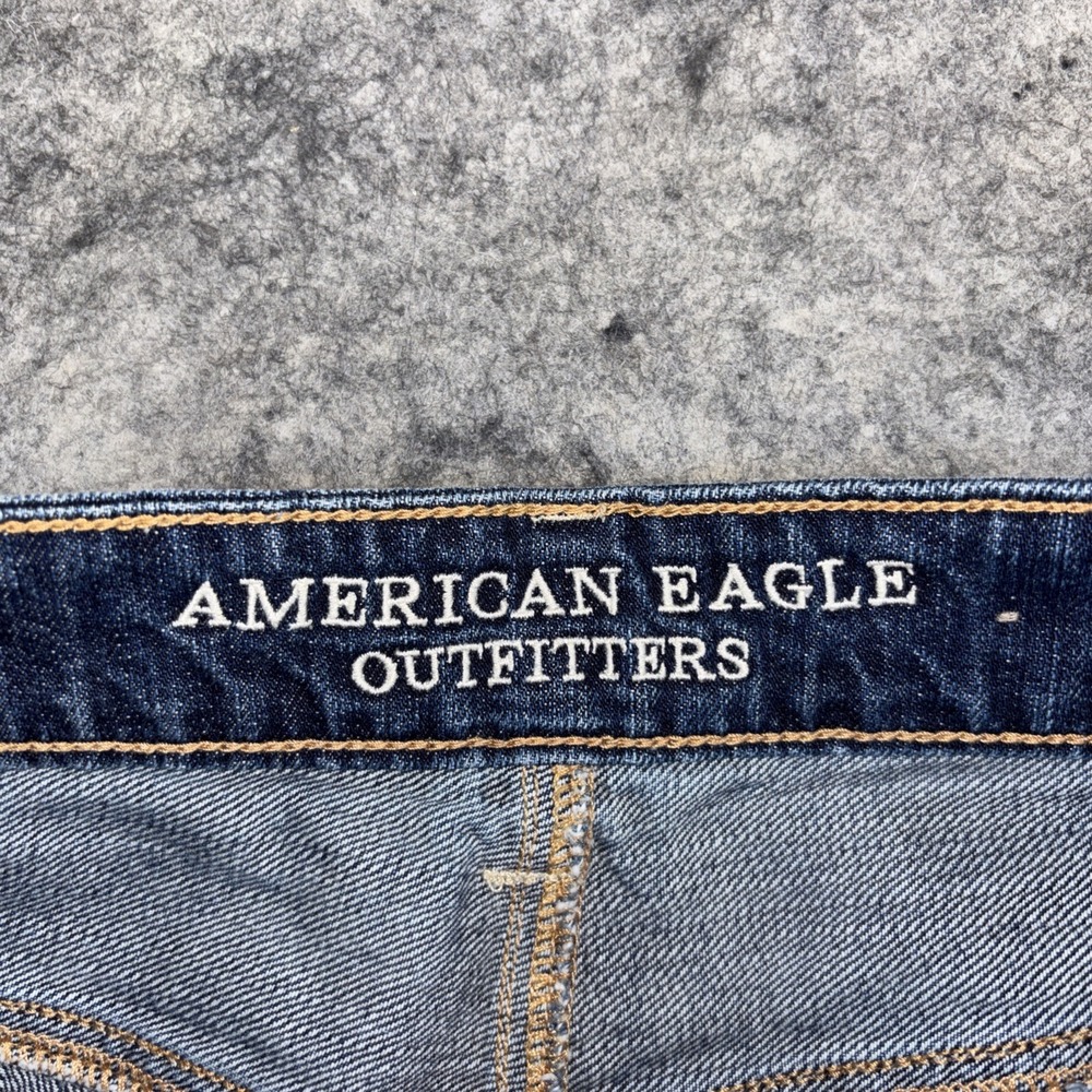 American Eagle Hi-Rise Festival Denim Shorts Women's 6 Distressed Crochet Cute - Picture 4 of 10